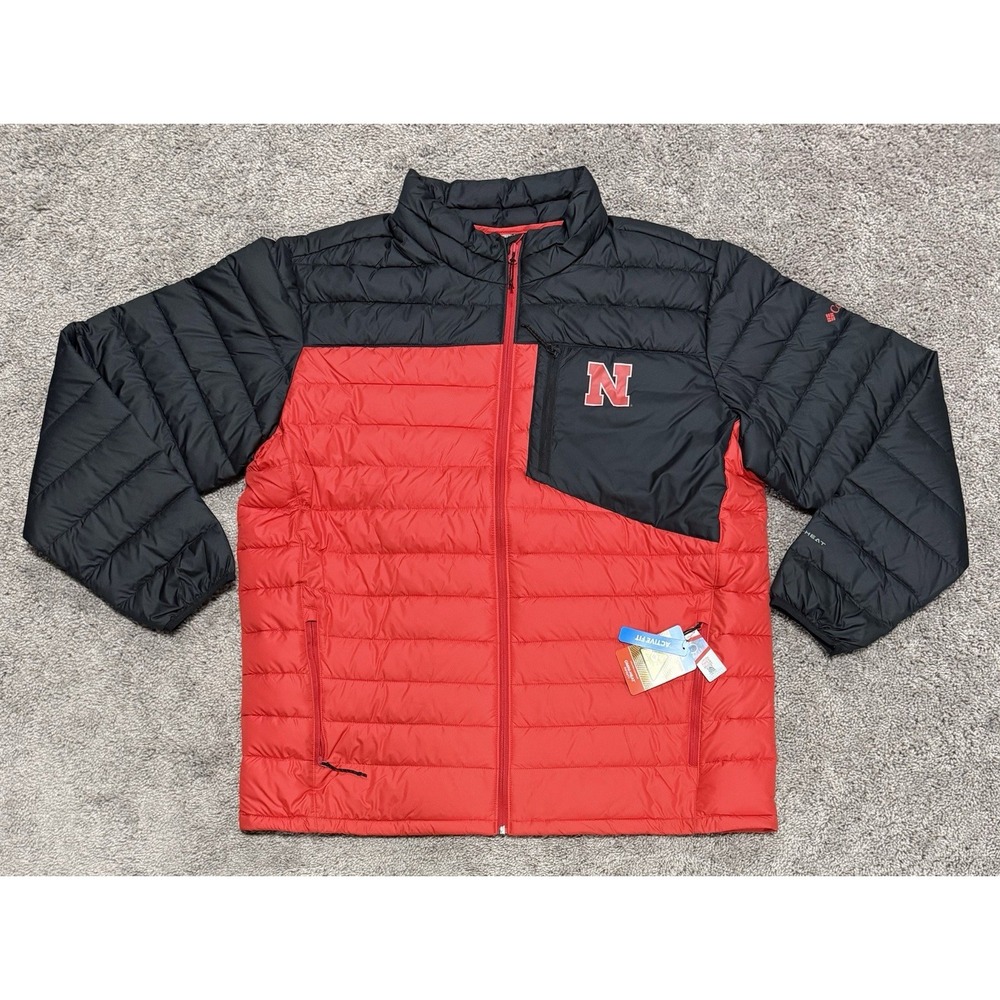 Columbia Nebraska Cornhuskers Double Blitz Omni-Heat Red Jacket Mens Size 2XL